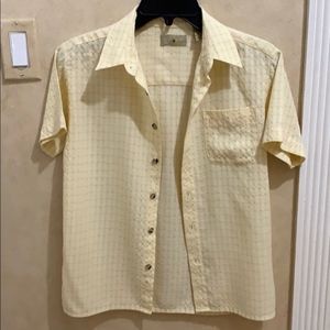 Royal Palm Boys Button Down Shirt Size 8 Yellow